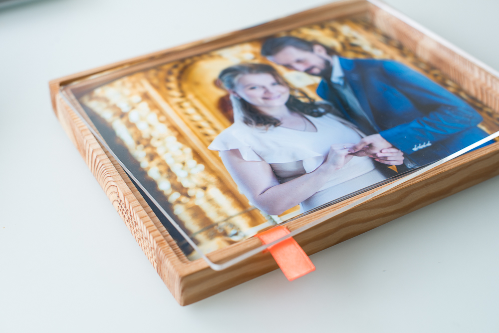 Coffret en bois pour photos et décoration intérieure